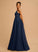 Beading Alayna Floor-Length A-Line With Prom Dresses Sequins Tulle V-neck