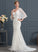 Lace Trumpet/Mermaid Wedding Dresses Wedding Sequins Train Stacy Sweep Dress V-neck With Beading