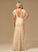 SplitFront Floor-Length Neckline Fabric V-neck Embellishment Silhouette Length A-Line Riley Short Sleeves A-Line/Princess Bridesmaid Dresses