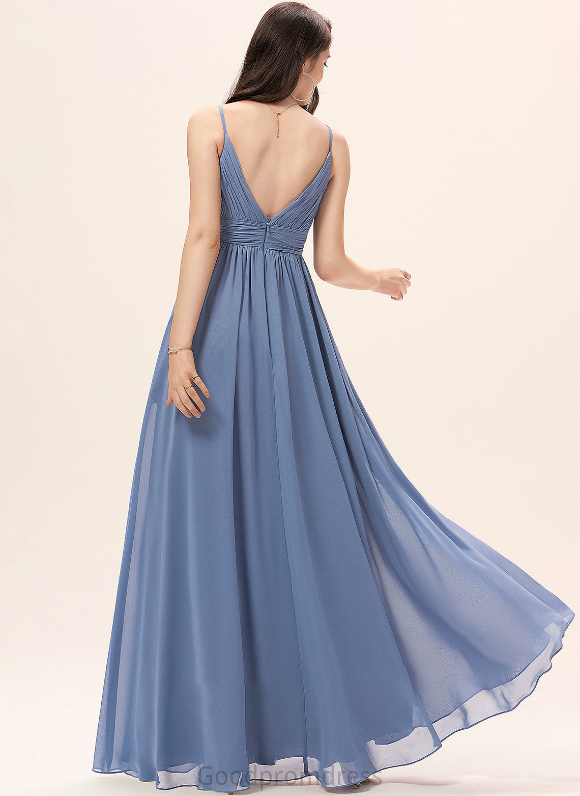 Straps Floor-Length Length Silhouette Fabric Neckline A-Line V-neck Kimberly V-Neck Sleeveless A-Line/Princess Bridesmaid Dresses