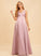 Neckline Length Fabric Satin A-Line Straps Floor-Length Silhouette V-neck Paloma Natural Waist Sleeveless Bridesmaid Dresses