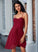 Sheath/Column Sequins Jersey Short/Mini Dress With Ruffles Homecoming Dresses Cascading Madyson Homecoming V-neck