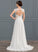Split Train V-neck A-Line Sweep Wedding Dresses Wedding Dress Front Chiffon Crystal With