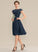 ScoopNeck Length Fabric Neckline Silhouette Bow(s) Knee-Length Sequins A-Line Embellishment Ashlee A-Line/Princess Bridesmaid Dresses