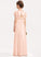 With Floor-Length Ruffles Beading A-Line Lace Cascading Bow(s) Junior Bridesmaid Dresses Lilyana Neck Scoop