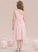 Chiffon One-Shoulder Ruffle With A-Line Knee-Length Desirae Junior Bridesmaid Dresses