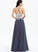 Chiffon Beading Sequins With Floor-Length Prom Dresses Norah Front Lace Split A-Line