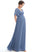 Embellishment A-Line Ruffle Silhouette V-neck Fabric Floor-Length Neckline Length Raina A-Line/Princess Natural Waist Bridesmaid Dresses