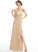 Neckline Embellishment Length Silhouette Floor-Length SplitFront A-Line Fabric SquareNeckline Chloe Floor Length V-Neck Bridesmaid Dresses