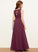 Chiffon With Lace Junior Bridesmaid Dresses Ruffle Jadyn Bow(s) Scoop Floor-Length A-Line Neck