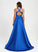 Arely Satin Prom Dresses Train A-Line Neck Sweep Scoop