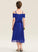 Bow(s) Asymmetrical Junior Bridesmaid Dresses A-Line Off-the-Shoulder Chiffon With Beading Madeline