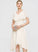 Chiffon V-neck A-Line Bow(s) Dress With Ruffles Asymmetrical Cascading Wedding Dresses Wedding Cailyn