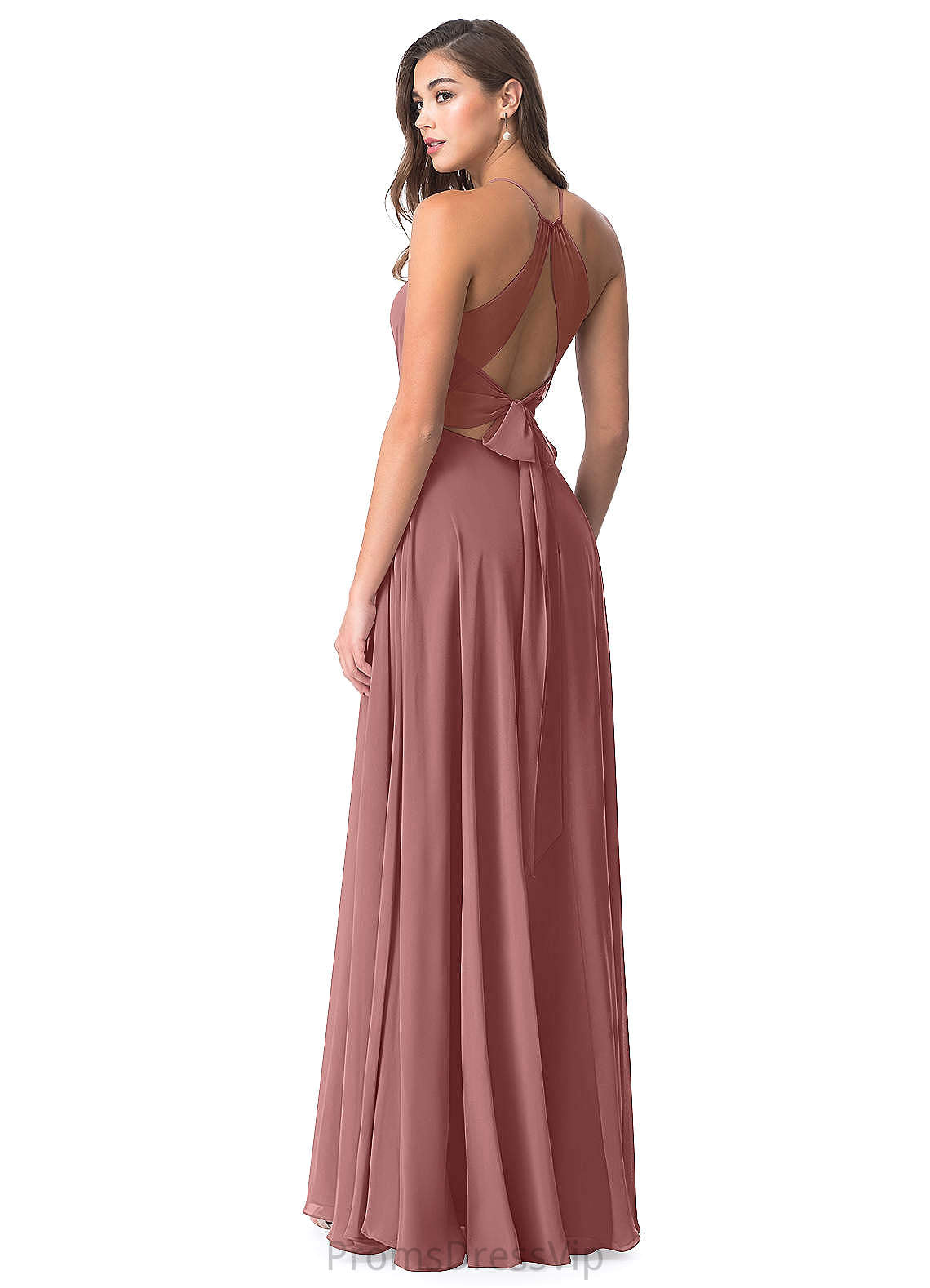 Ashanti Floor Length V-Neck Short Sleeves Natural Waist A-Line/Princess Bridesmaid Dresses