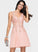 Homecoming Dresses Homecoming V-neck Liz Chiffon A-Line Beading With Dress Short/Mini Lace