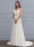 V-neck Wedding Dresses With Wedding Dress Beading Train Court Sequins A-Line Chiffon Anabelle