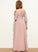Floor-Length Chiffon Claudia Bow(s) Junior Bridesmaid Dresses A-Line With Lace Off-the-Shoulder