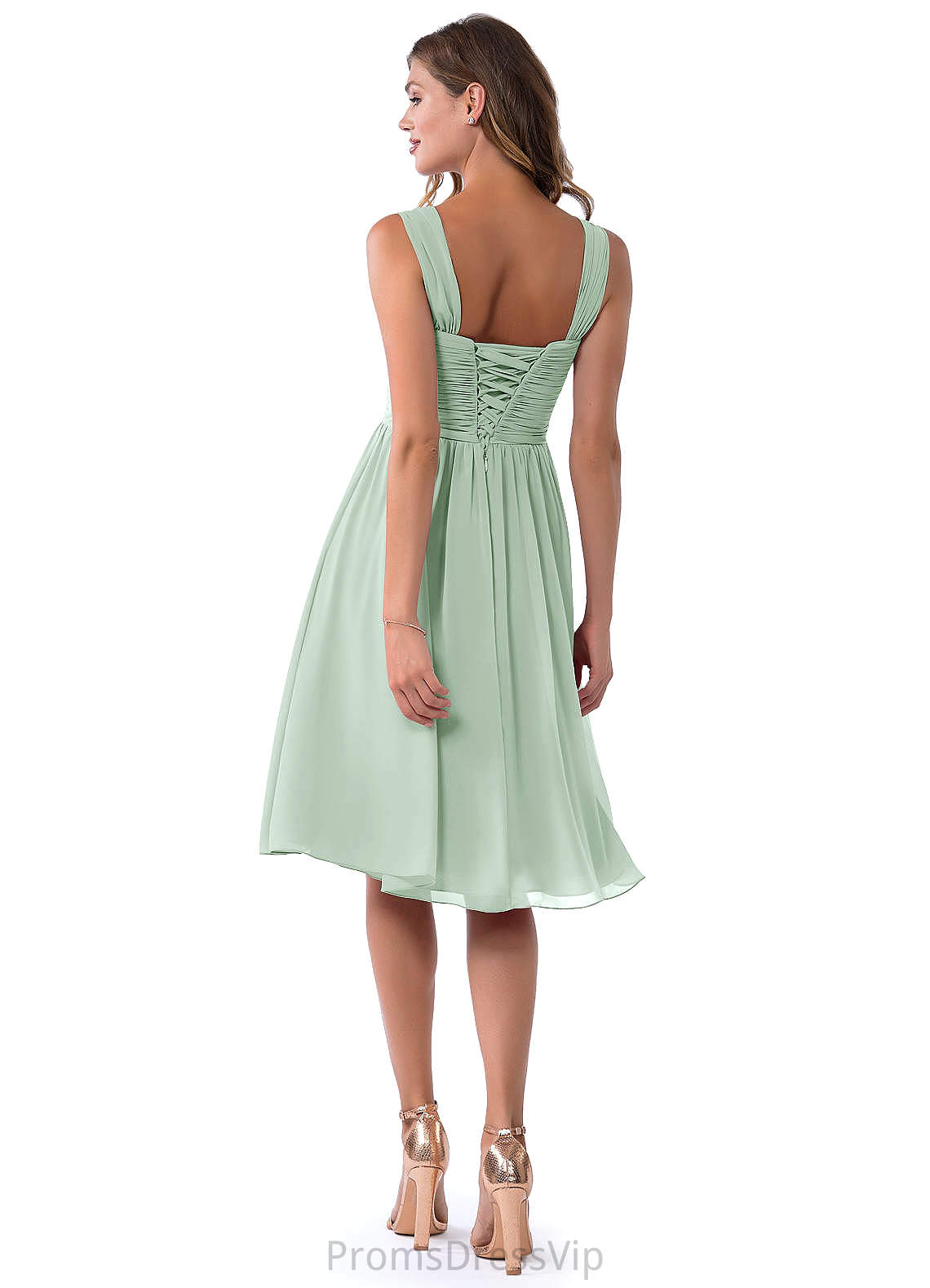 Lara Natural Waist Sleeveless Floor Length A-Line/Princess Spaghetti Staps Bridesmaid Dresses