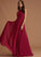 Neck A-line Dresses Sofia Round Formal Dresses Chiffon