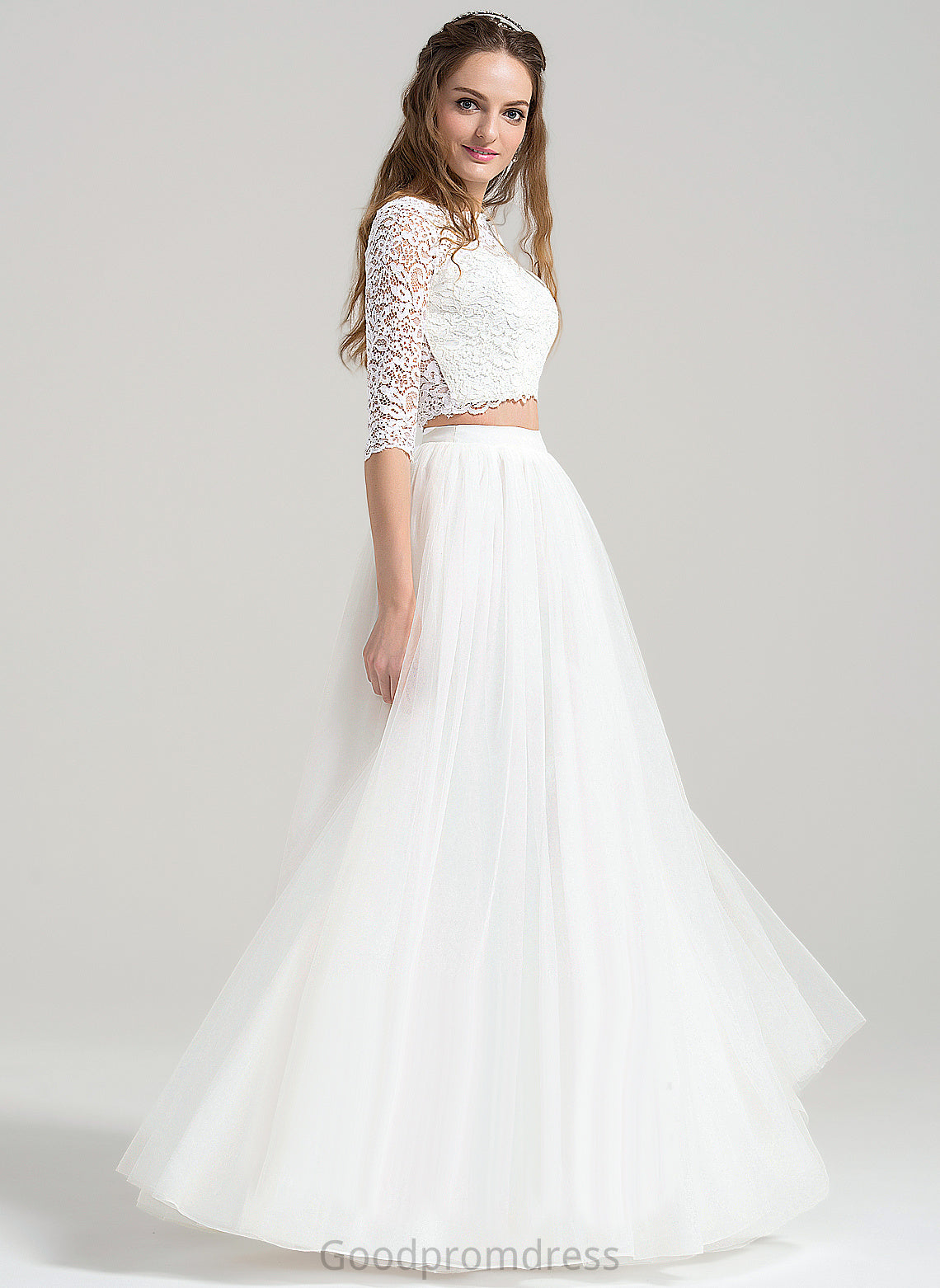 Dress A-Line Wedding Jaiden Wedding Dresses Floor-Length Tulle Lace