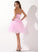 Short/Mini Homecoming Dresses Sequins Sweetheart Aryanna Tulle Beading Homecoming Dress With A-Line