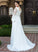 Train A-Line With Lace Wedding Court Beading Mia Chiffon V-neck Dress Wedding Dresses