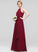 A-Line Bow(s) Embellishment Silhouette ScoopNeck Length Fabric Neckline Floor-Length Ayana Floor Length Natural Waist Bridesmaid Dresses