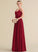 Floor-Length Neckline Fabric V-neck Bow(s) Embellishment A-Line Length Silhouette Gabrielle Sleeveless Natural Waist Bridesmaid Dresses