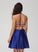 Beading Homecoming Homecoming Dresses Neck Satin Dress Short/Mini A-Line Sequins With Aubrey Scoop
