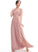 V-neck A-Line Length Floor-Length Ruffle Silhouette Neckline SplitFront Fabric Embellishment Ryleigh Spaghetti Staps Bridesmaid Dresses