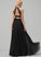 Neck With A-Line Floor-Length Scoop Chiffon Prom Dresses Lace Kimberly