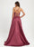 Prom Dresses With Square Neckline Sweep Satin Train Makenna Beading A-Line Sequins