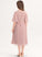 Pleated Bow(s) Neck Junior Bridesmaid Dresses With Anastasia Knee-Length A-Line Scoop Chiffon