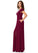 Ivy Spaghetti Staps Half Sleeves A-Line/Princess Natural Waist Floor Length Bridesmaid Dresses