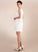 Sheath/Column Chiffon Cascading Wedding Dresses Roselyn One-Shoulder Wedding Ruffles Dress Short/Mini With Beading