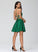 Neck Satin Dress Cowl Short/Mini With Pleated Homecoming Homecoming Dresses A-Line Rosalyn
