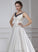 Valentina With Dress Sequins Satin V-neck Chapel Beading Train Ball-Gown/Princess Wedding Dresses Embroidered Wedding