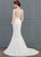 Dress Train Sweep Stretch Illusion Wedding Dresses Wedding Trumpet/Mermaid Kristina Crepe