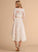 V-neck Satin Asymmetrical Wedding Dress Emmy Wedding Dresses Lace A-Line Tulle
