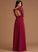Silhouette Length Neckline Floor-Length Embellishment Fabric V-neck Lace A-Line Lillian Floor Length Natural Waist Bridesmaid Dresses