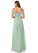 Emerson Floor Length A-Line/Princess Sleeveless Spaghetti Staps Natural Waist Bridesmaid Dresses