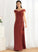 Length Ruffle Silhouette Sheath/Column Embellishment Off-the-Shoulder Fabric Floor-Length Neckline Jamie A-Line/Princess Sleeveless Bridesmaid Dresses