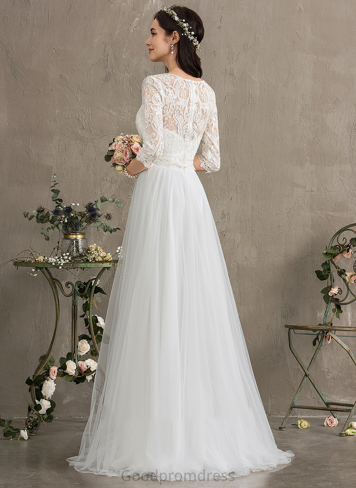 Sarahi Floor-Length Wedding Dresses A-Line Wedding Dress Tulle Sweetheart