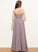 Floor-Length Rosalie Junior Bridesmaid Dresses V-neck Chiffon Lace A-Line