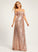 SplitFront Sequins Silhouette Floor-Length Fabric Embellishment Neckline A-Line Off-the-Shoulder Length Nell Natural Waist Bridesmaid Dresses