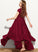 Junior Bridesmaid Dresses Neck With Lace Ruffles Tatum Scoop Cascading Chiffon A-Line Appliques Floor-Length Bow(s)
