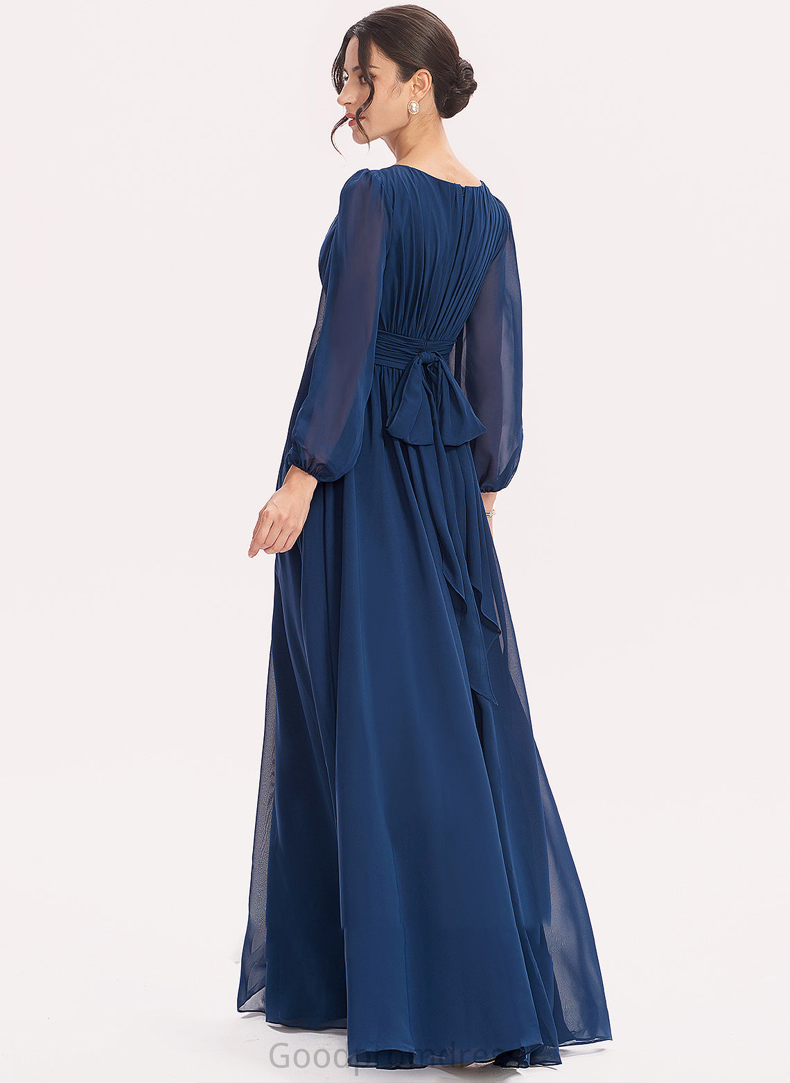 Embellishment Straps Ruffle Silhouette Fabric Length A-Line Floor-Length Sophronia One Shoulder Sleeveless Floor Length Bridesmaid Dresses