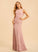 Lace Fabric Trumpet/Mermaid Embellishment Floor-Length Length ScoopNeck Silhouette Neckline Kinley One Shoulder Sleeveless Bridesmaid Dresses