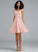 With Homecoming Dress V-neck Lace Knee-Length Chiffon Jaslyn A-Line Homecoming Dresses Beading
