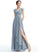 Ruffle SplitFront Neckline Embellishment A-Line Floor-Length Length V-neck Fabric Silhouette Kailey A-Line/Princess Bridesmaid Dresses